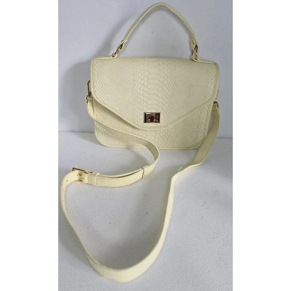 GiGi New York Courtney Crossbody Satchel Embossed Leather Chiffon NEW - Picture 2 of 11